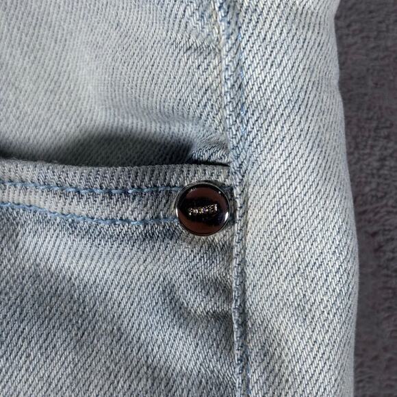 Pheelings Men’s 34 Light Wash Embroidered Denim Jeans Raw Hem - Picture 6 of 12